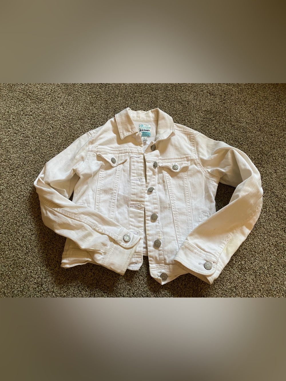 Girl’s Size Large White Denim Jacket
